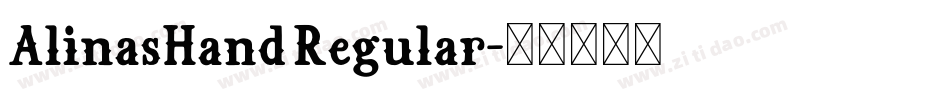 AlinasHand Regular字体转换